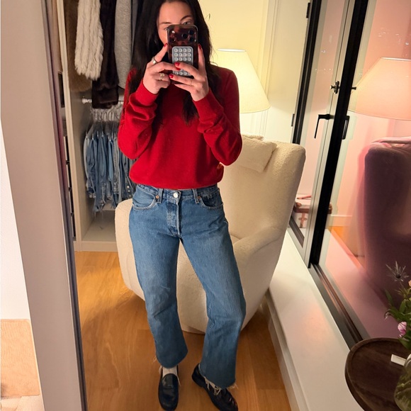 Re/Done Classic Blue Straight Leg Jeans
